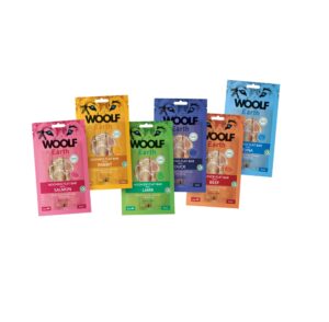Snacks Earth Woolf hechos con gelatina y carne.
